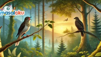 bülbül ile şahin masalı